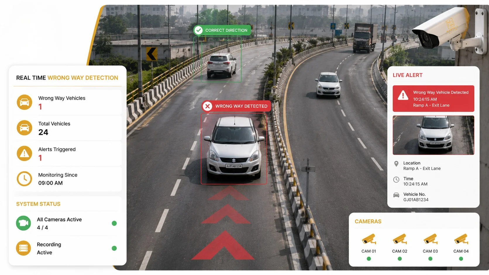 Real Time Wrong Way Detection Case Study